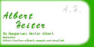 albert heiter business card